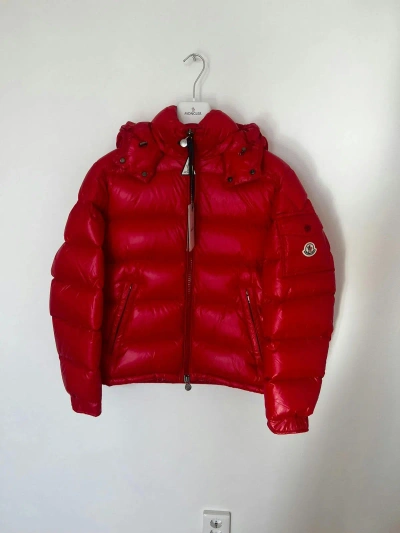 Pre-owned Moncler Red Down Maya Jacket