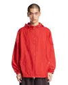 Moncler Red Solid Hood Jacket In Red