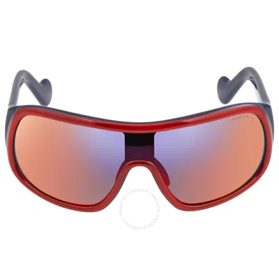 Moncler Red Multicolor Shield Unisex Sunglasses Ml0048 68c 00