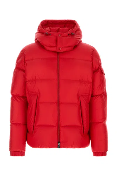 MONCLER MONCLER RED NYLON COUYERE DOWN JACKET