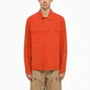 MONCLER RED NYLON SHIRT JACKET FOR MEN