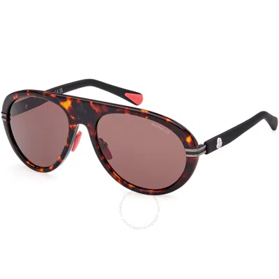 Moncler Red Pilot Men's Sunglasses Ml0240 52e 57 In Pink