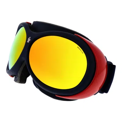 Moncler Mo-1053785 Mirrored Lens Sport Sunglasses In Black