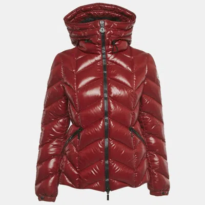 Pre-owned Moncler Red Synthetic Down Jacket M