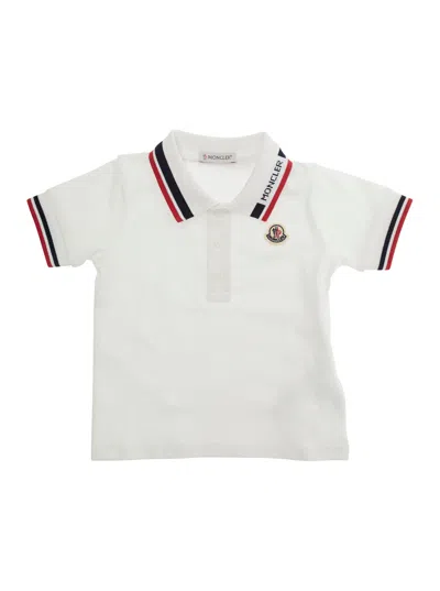 Moncler Refined Kids' Mini Polo Shirt In White