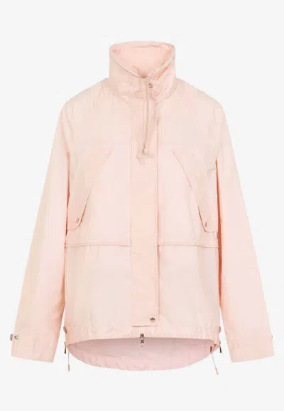 Moncler Reghena Short Parka In Pink