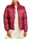 Moncler Verone Reversible Short Down Jacket In Dark Red