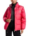 Moncler Verone Reversible Short Down Jacket In Red