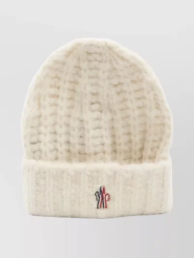 Moncler Relaxed Style Hat Folded Cuff In White