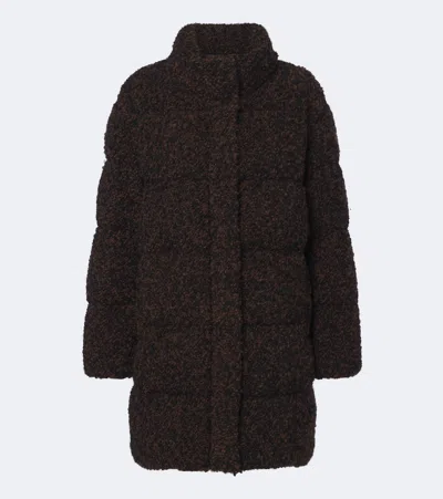 Moncler Remarquable Boucle Down Coat In Brown