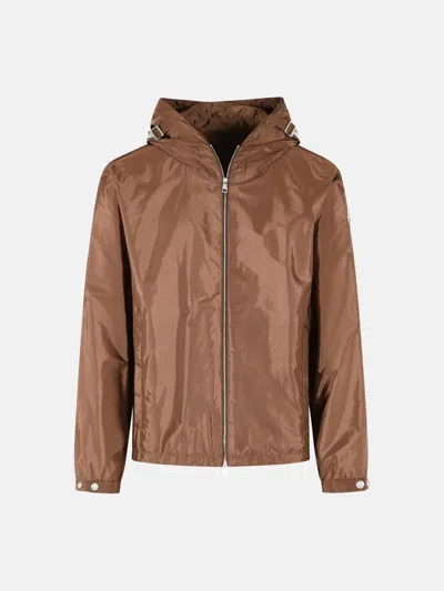 Moncler 'remoray' Brown Polyamide Hooded Windbreaker