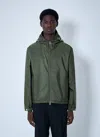 Moncler Lightweight Hooded Windbreaker With Adjustable Cuffs In Green