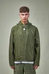 Moncler Lightweight Hooded Windbreaker With Adjustable Cuffs In Green