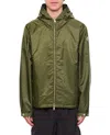 Moncler Lightweight Hooded Windbreaker With Adjustable Cuffs In Green