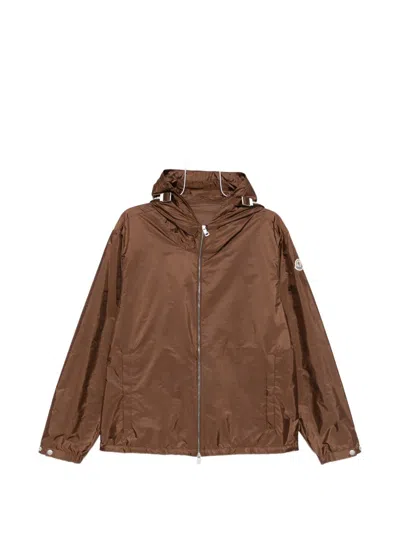 Moncler Remoray Nylon Blouson Jacket In Brown