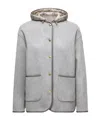 Moncler Reposse Convertible Wool And Cashmere-blend Jacket In Gray