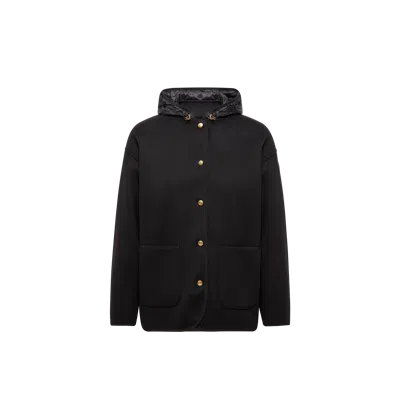 Moncler Reposse 3-in-1 Wool & Cashmere Short Down Jacket, Women, Black, Size: 1
