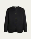 Moncler Reposse Wool-cashmere Jacket In Black