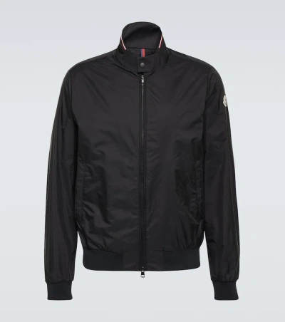 Moncler Reppe Nylon Rainwear Jacket In Black