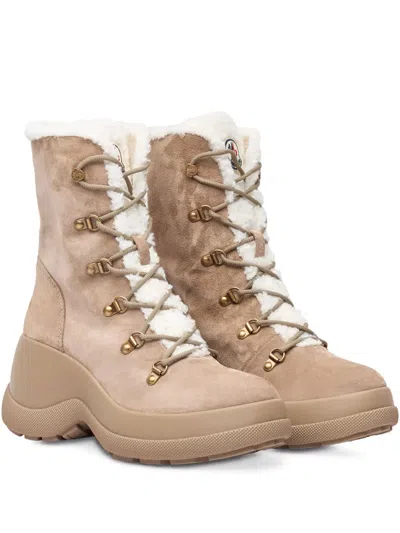 Moncler Resile Trek Boots In Neutrals