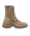 Moncler Resile Trek Lacing Short Boots In Nude