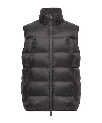 Moncler Reticone Down Vest In Black
