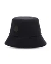 Moncler Reversible Logo Patch Bucket Hat In Black
