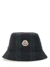 Moncler Checked Pattern Reversible Bucket Hat Design In Black