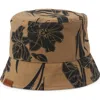 Moncler Reversible Bucket Hat In Dark Beige Print