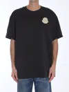 Moncler Reversible Cotton T-shirt In Black