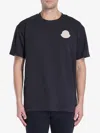 Moncler Reversible Cotton T-shirt In Black
