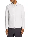 Moncler Cotton Blend Reversible Crescent Down Shirt In White