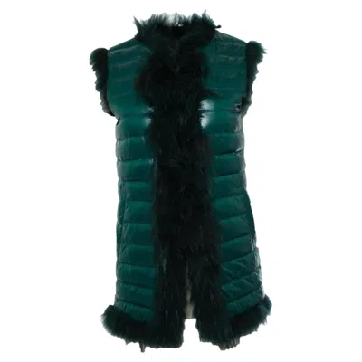 Pre-owned Moncler , Reversible Fur Vest In Black