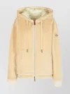 Moncler Reversible Jacket In Cream Cotton Blend In Neutral