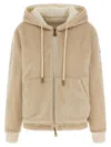 Moncler Reversible Hooded Fleece And Shell Cardigan In Multi