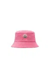 Moncler Reversible Logo-patch Bucket Hat In Red
