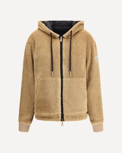 Moncler Reversible Padded Hoodie In Sand
