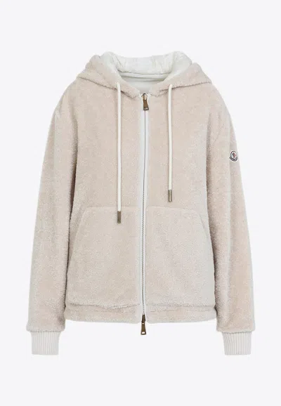 Moncler Reversible Padded Hoodie In White
