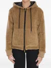 Moncler Reversible Jacket With Drawstring Hood And Logo Patch On The Sleeve In Brown