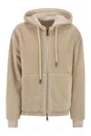 Moncler Reversible Padded Sweatshirt With Hood In Multi