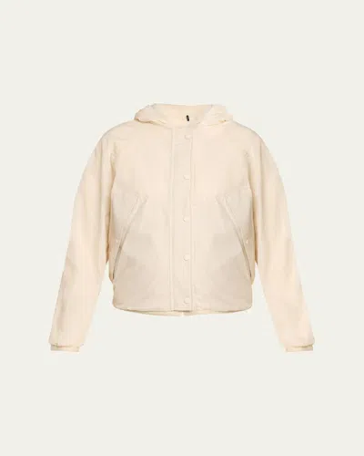 Moncler Reversible Polartec High Loft Hoodie In Neutral