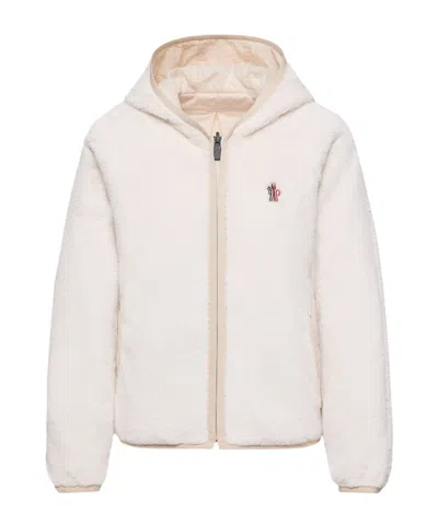 Moncler Reversible Polartec High Loft Hoodie In White