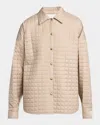 Moncler Reversible Quilted Shirt Jacket In Neutral