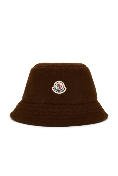 Moncler Reversible Teddy Bucket Hat In Brown