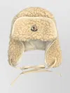 Moncler Reversible Teddy Hat Featuring Ear Flaps In Neutral