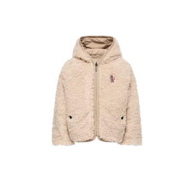 Moncler Reversible Teddy Zip-up Hoodie, Children, Beige, Size: 12y In Neutral