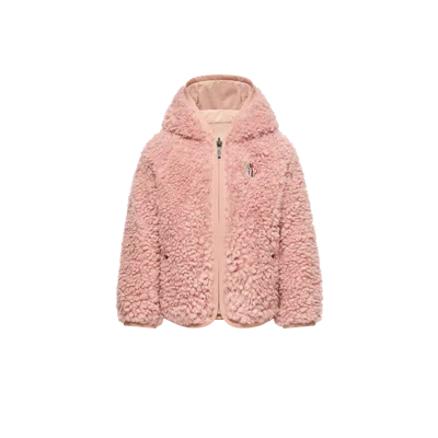 Moncler Kids' Reversible Teddy Zip-up Hoodie, Girls, Pink, Size: 10y