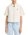 Moncler Reversible Zip-up Vest In Natural