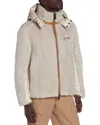 Moncler Wengi Reversible Teddy Down Jacket In Dust