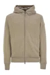 Moncler Men Reversible Wool-blend Sweatshirt In Light Beige